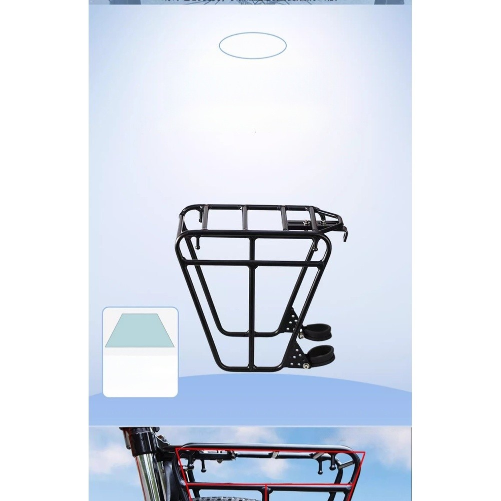 Lightweight Aluminum Mountain Bike Front Rack with Center Mount for Shock Forks