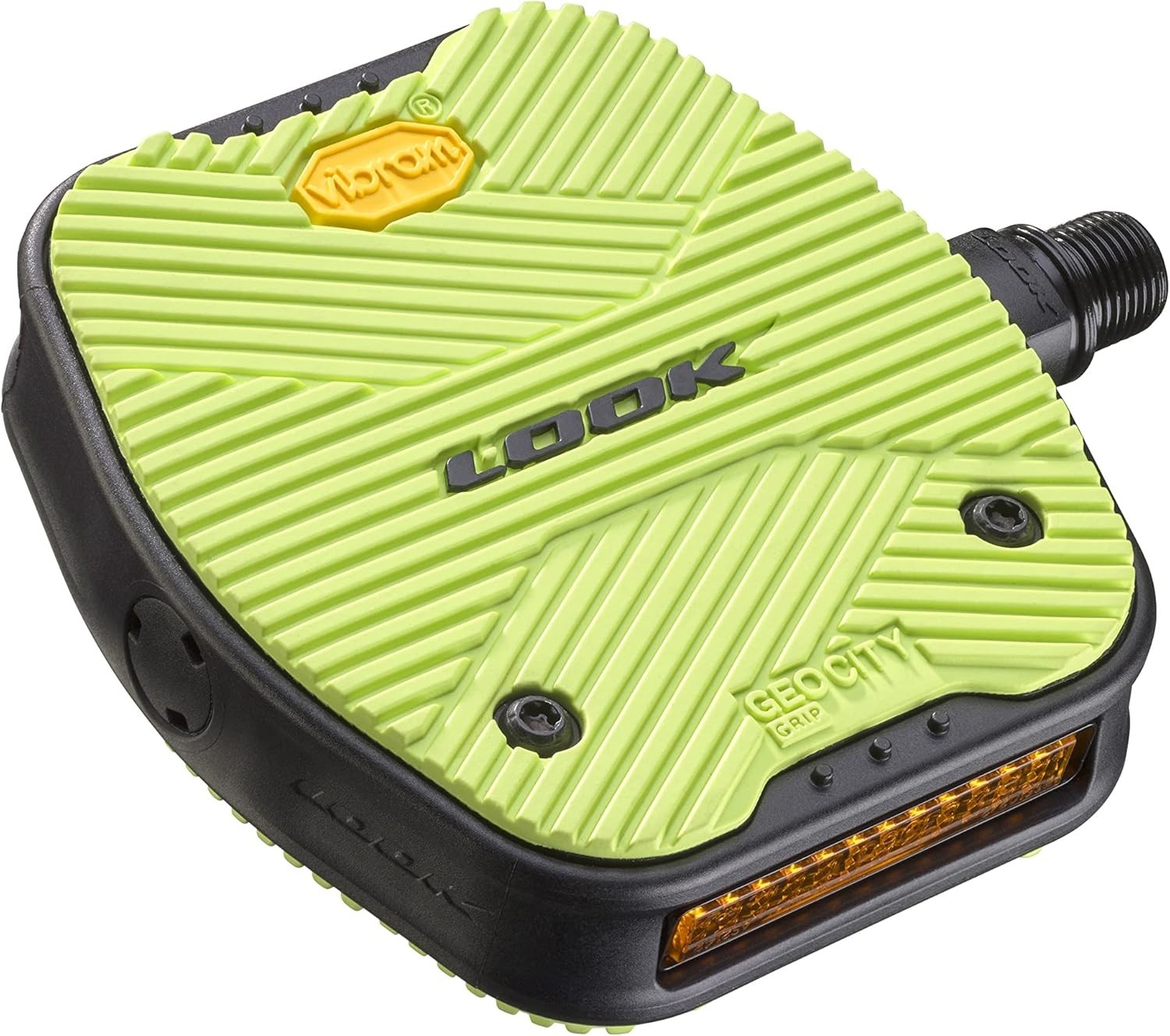 LOOK Geo City Grip Mountain MTB Bike Pedals Platform 9/16″ Lime Double Sided NIB