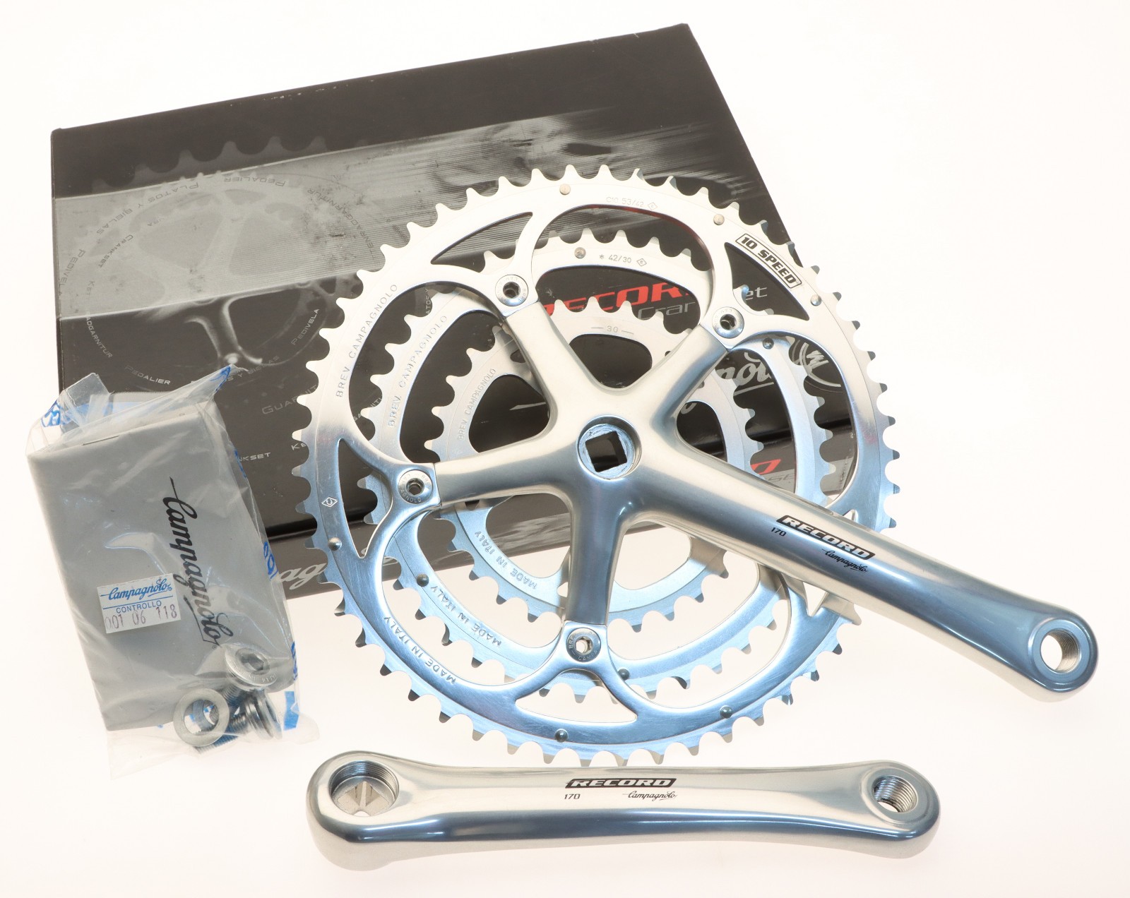 Campagnolo Record Triple Crankset 10 Speed 53/42/30T 170mm 2002 NOS NEW