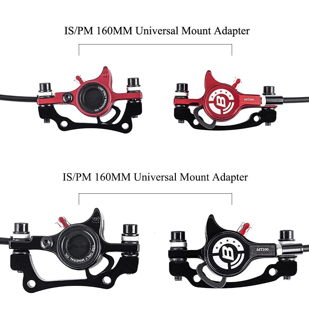 4-Piston Hydraulic Disc Brake Caliper Lever Mountain Bike Front Rear IS/PM 160mm
