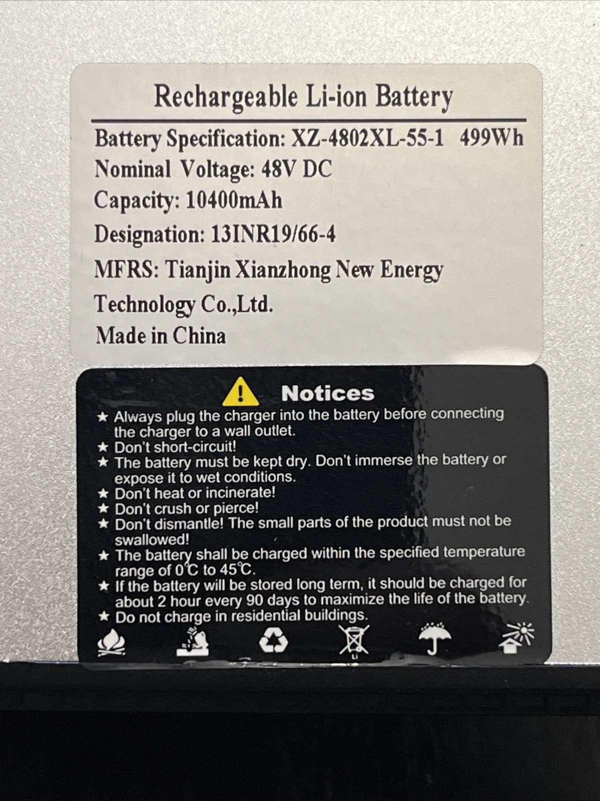 48V 10.4ah Ebike Battery for Jasion, Lectric, Actbest, Etc Folding Electric Bike