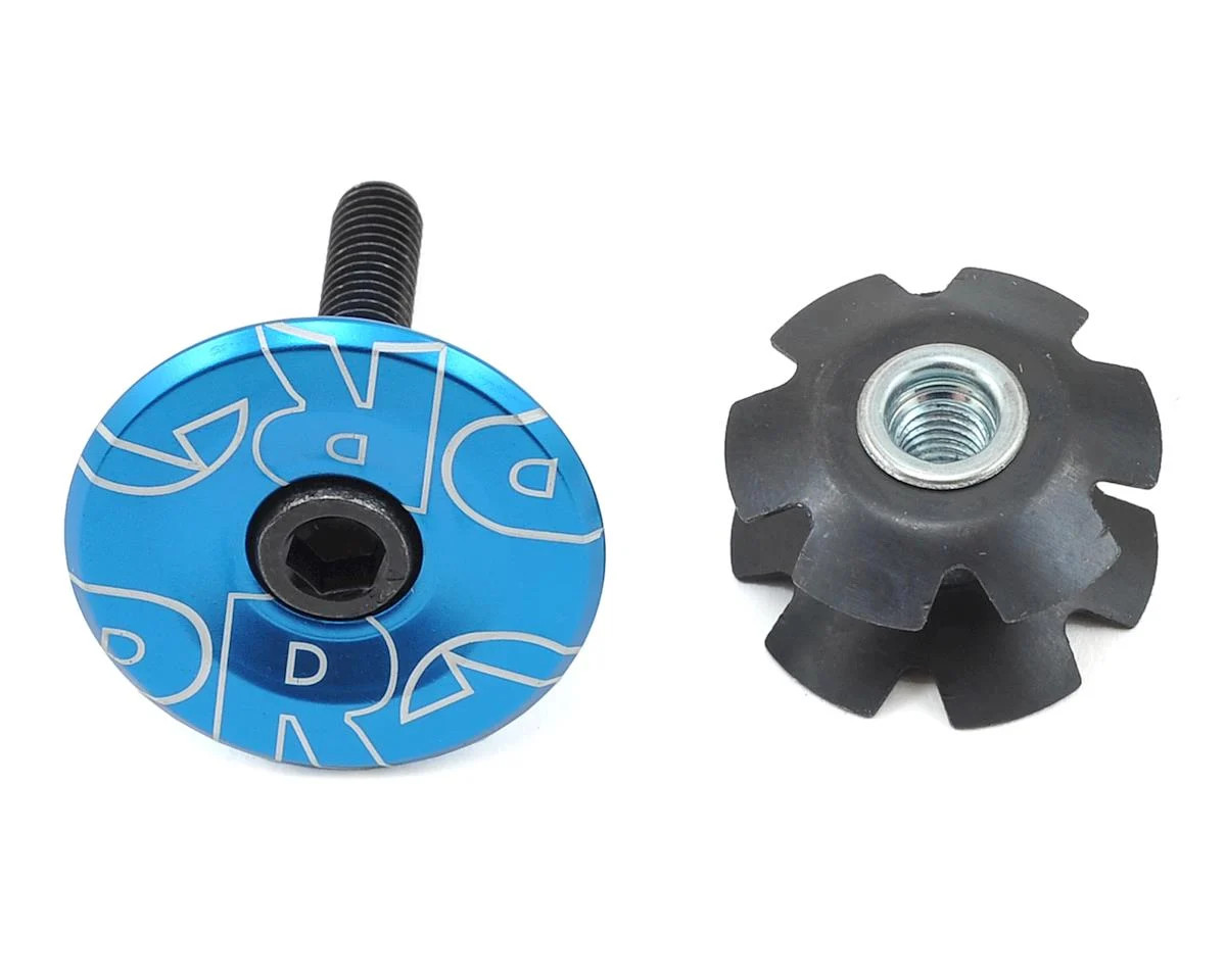 Shimano Gap Cap & Star Nut for Alloy Steerers (Blue Anodized) (1-1/8″)