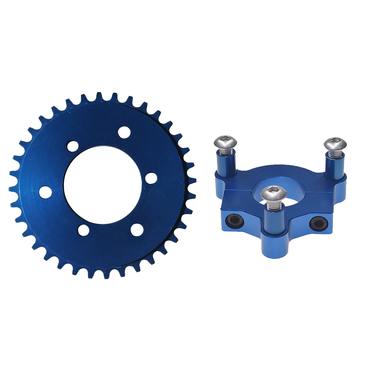 1.5″ CNC Blue 36T Racing Sprocket Assembly Kit For 80cc Gas Motorised Bicycle