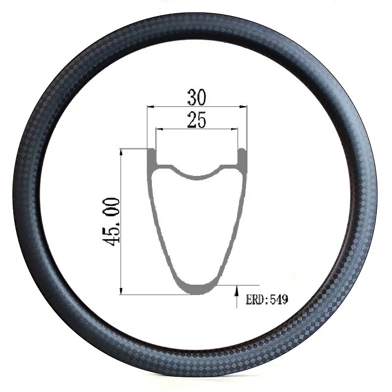 700C Gravel Road Bicycle Carbon Rim Tubeless Hookless Disc Brake 18-28 Holes