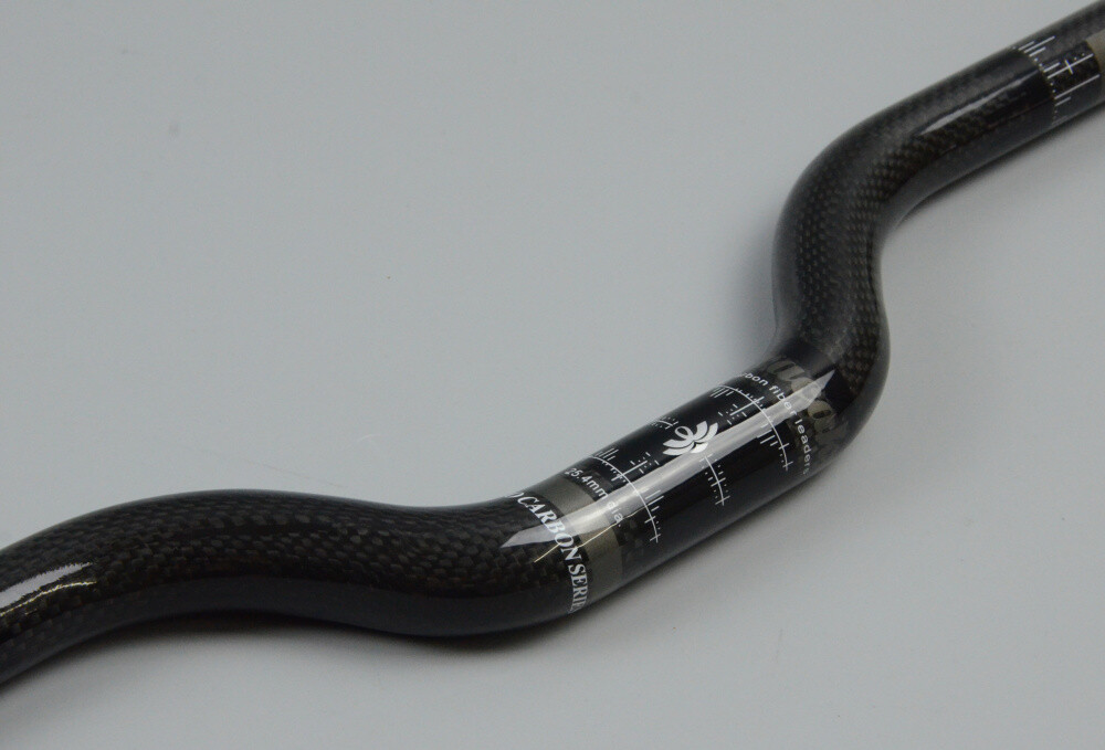 Full Carbon Fiber Handlebar 25.4/31.8mm Mountain Folding Bike Rise Bar 580-740mm