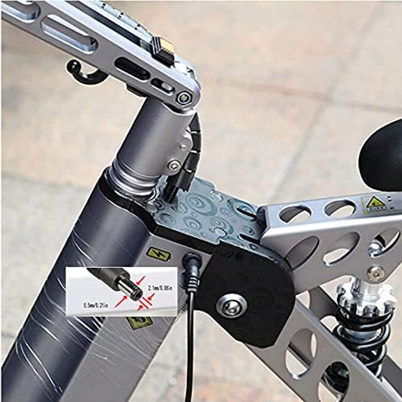 Adaptador de corriente conector en línea de puerto CC hembra para bicicleta eléc