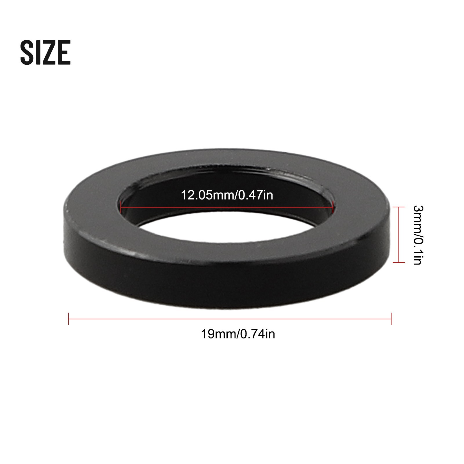 Bicycle Thru Axle Washer M12x3/7.5mm M15x0.2/5mm-Hubs Axle Flat/Conical Washers