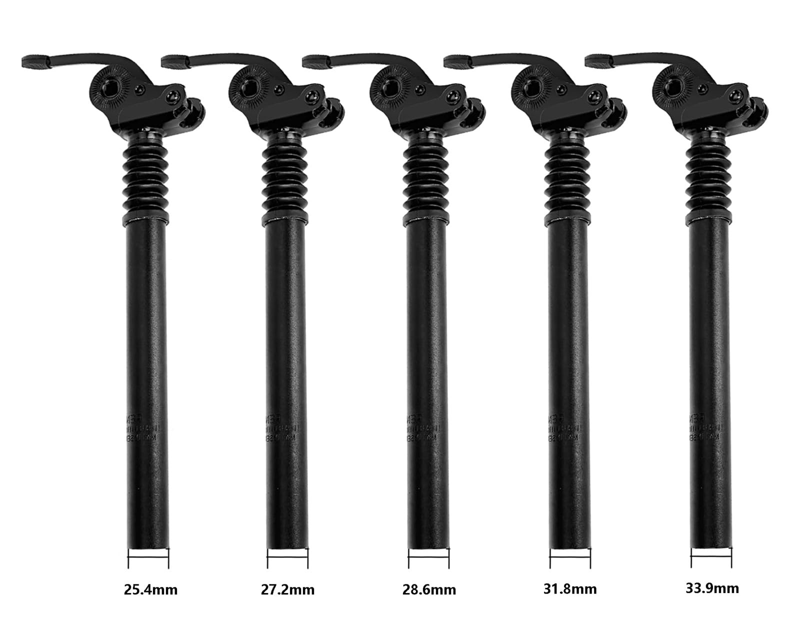 Bicycle Suspension Seat Post, 25.4/27.2/28.6/31.8/33.9mm Alumium Adjustable S…