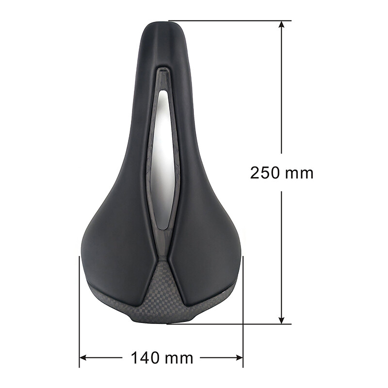 Carbon Fiber Saddle Leather Mountian Road Bike Seat 7×9 Oval Rail 250*140mm 115g