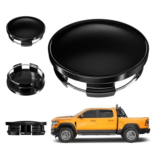 2.5Inch 63MM Wheel Center Caps for Dodge Outer 63MM , Inner 56MM Matte Black