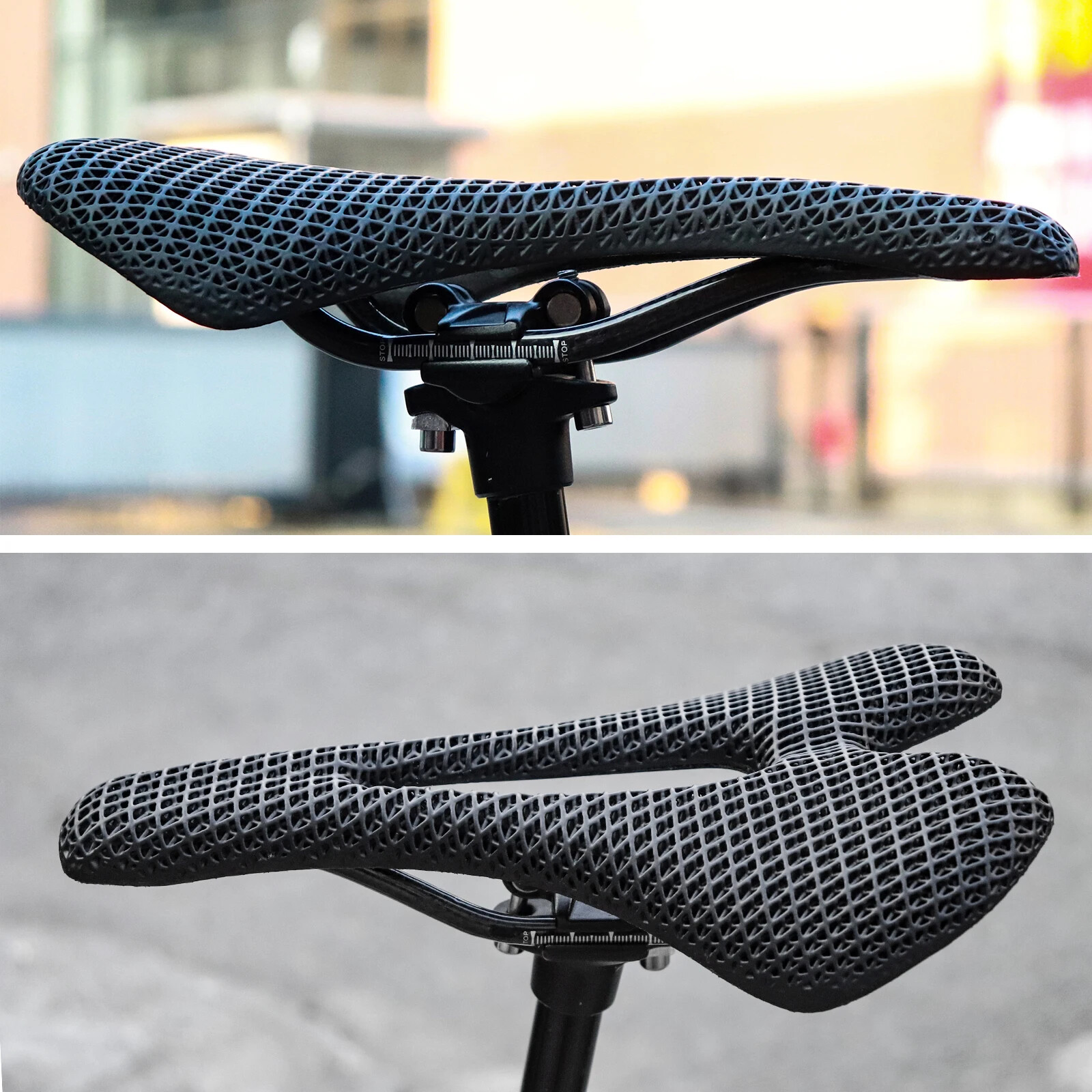 3D Printed Bike Saddle Carbon Fiber Hollow Comfortable Breathable Seat 275x143mm