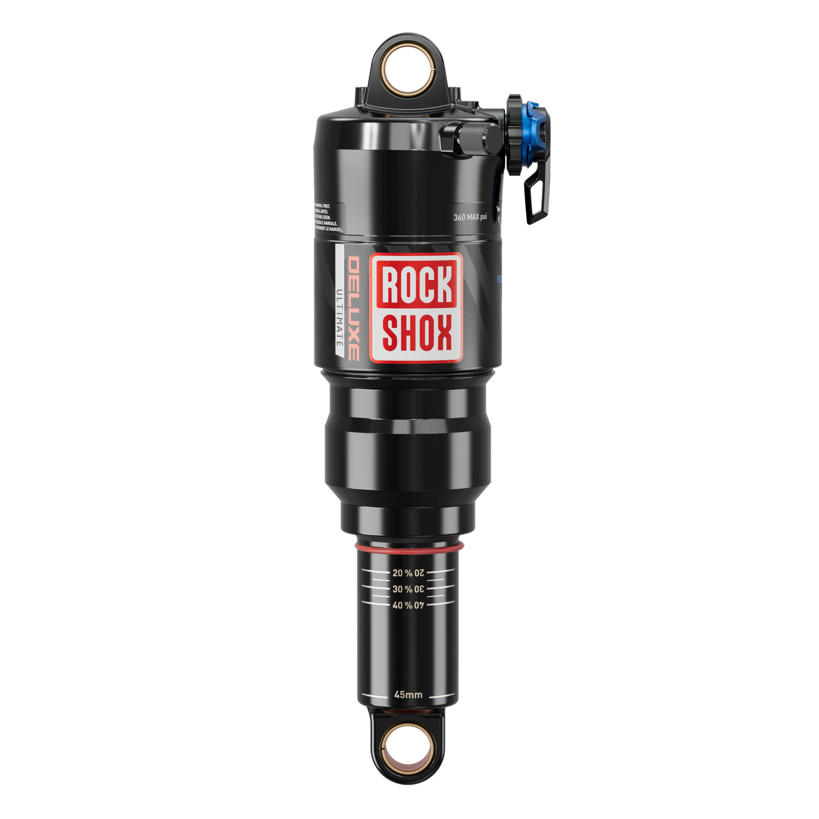 RockShox Deluxe Ultimate RCT Rear Shock 190x45mm Linear XL, E-bike, Adjustable