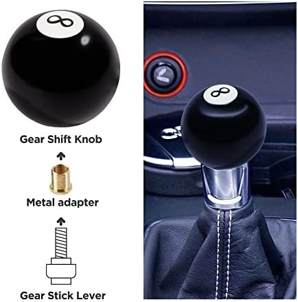 Shift Knob Manual Gear,Round Shift Knob Acrylic Gear,4 5 6 Speed Universal Shift