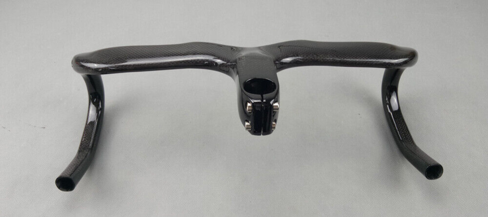 3K Full Carbon Road Bike Drop Bar Bicycle Integrated Bar Stem Handlebars 28.6mm