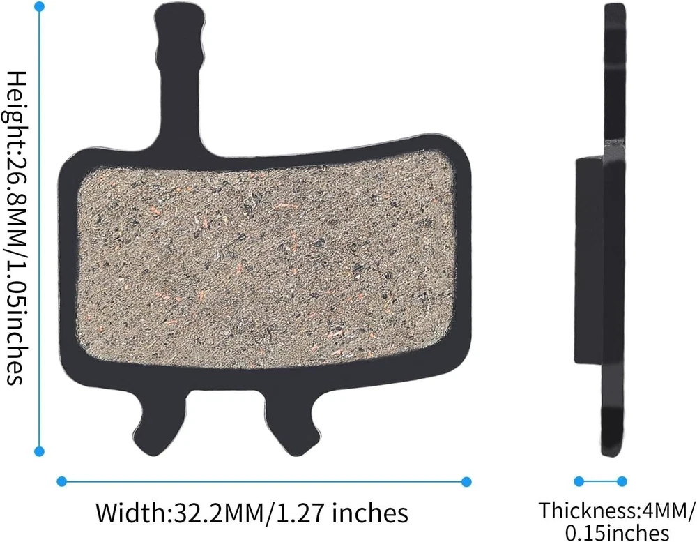 Bicycle Disc Brake Pads for Sram Avid BB7 Juicy 3 5 7 – 2 Pairs (Resin/Sintered)