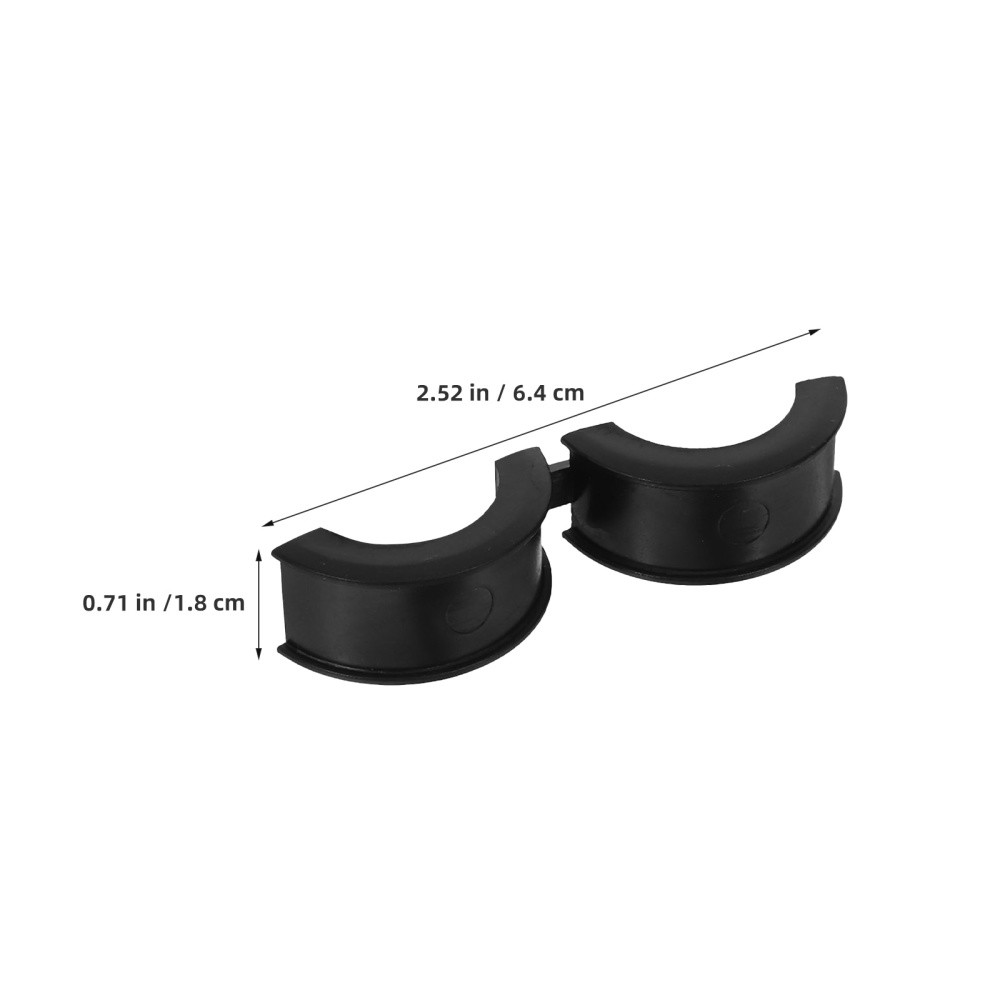 10Pcs Durable Bicycle Handlebar Shim Kit Black Tpr Anti Slip Shock Absorption