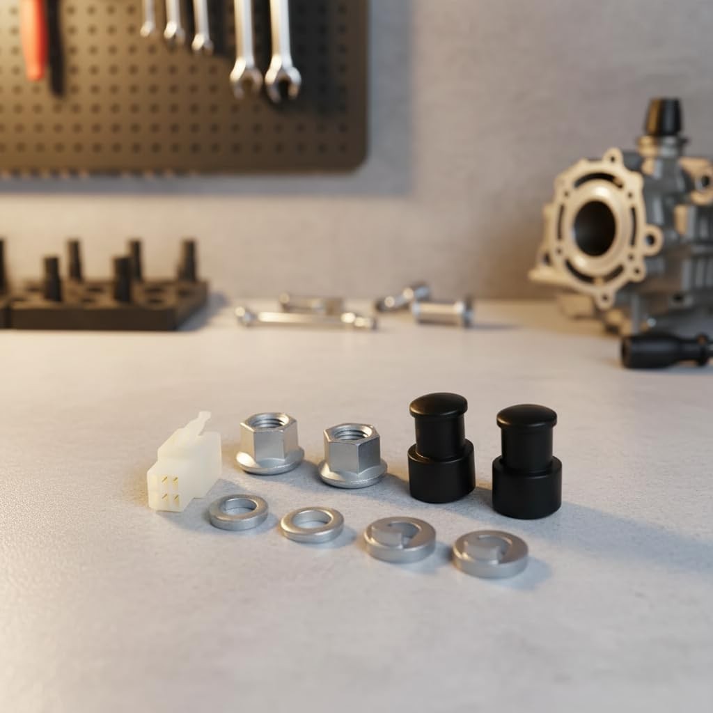 E-Bike Hub Motor Axle Nut Kit M12 Front Lock Nut Washer Cover Set (72