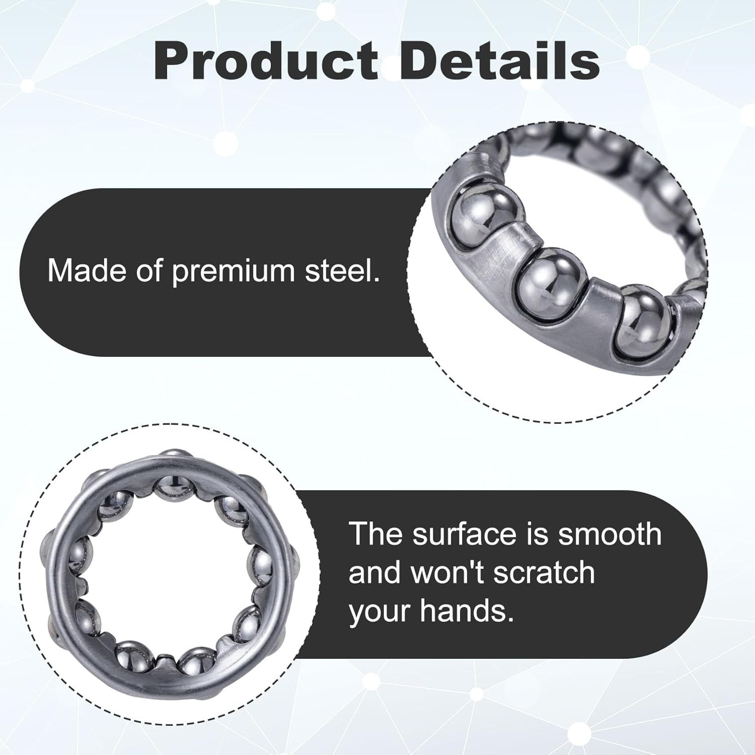 Bicycle Crank Ball Bearing Stainless Steel Bottom Bracket Bearings Bike Axle Whe