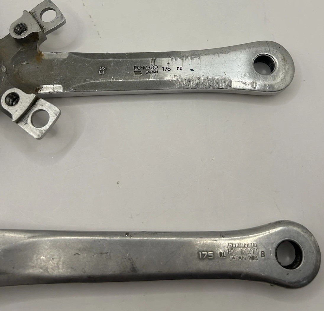 175mm x 110/74 bcd Forged Triple Shimano Deore XT FC-M730 crank arms