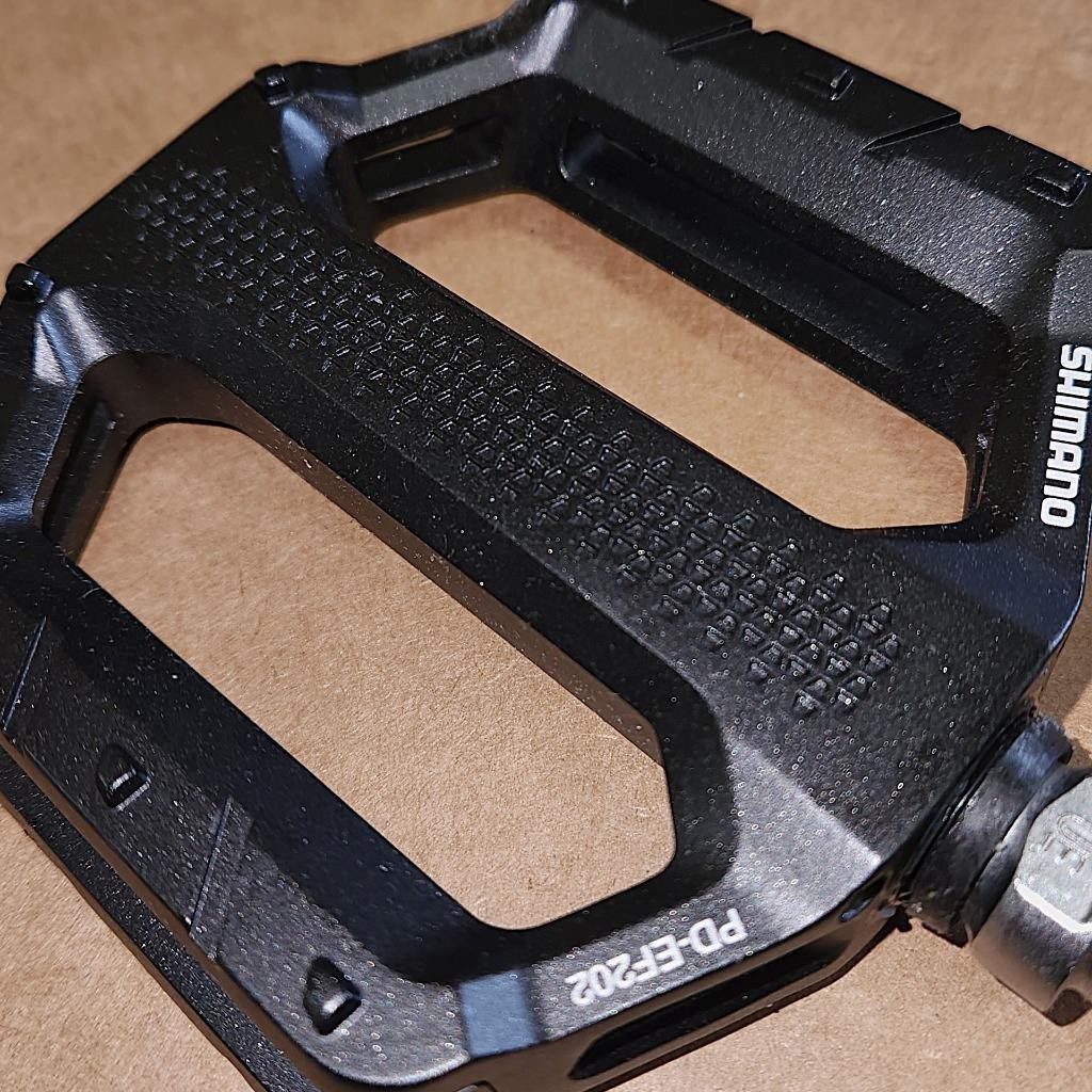 Shimano Bike Flat Pedals PD-EF202 Black Everyday OPEN PACKAGE