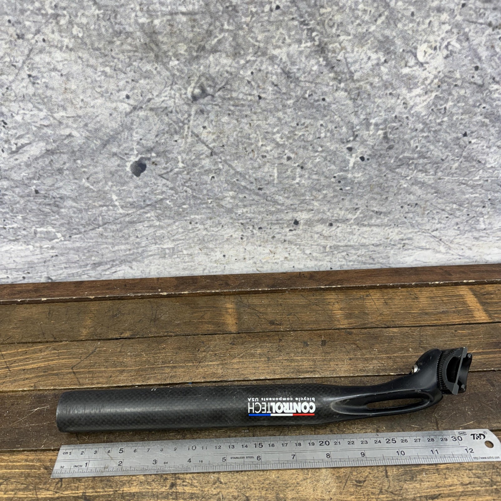 Control Tech Carbon Seatpost 31.6mm 13in Black USA Plain 225g Road MTB Bike