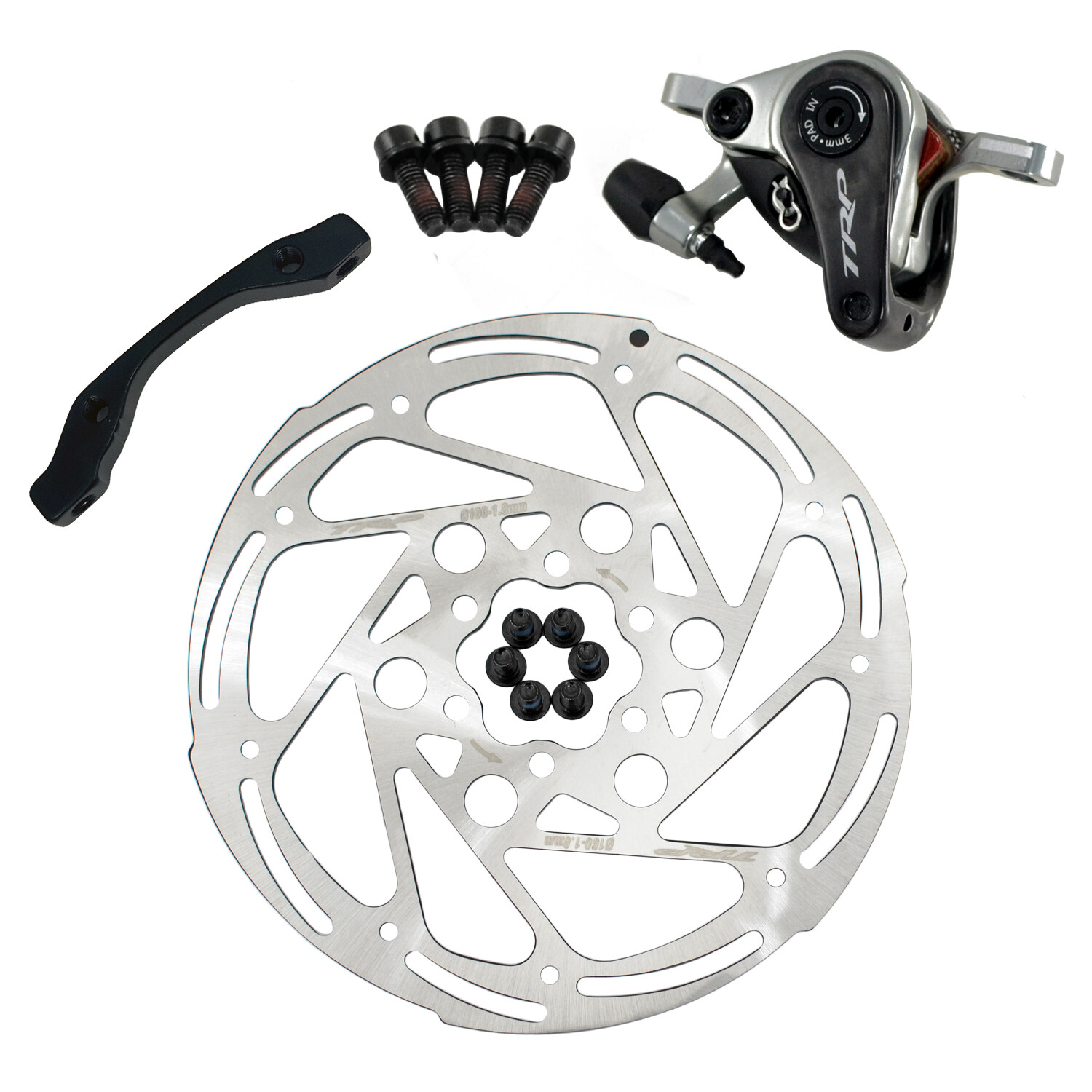 TRP SPYRE SLC Road Carbon Mechancial Disc Brake Set 160mm Rotor