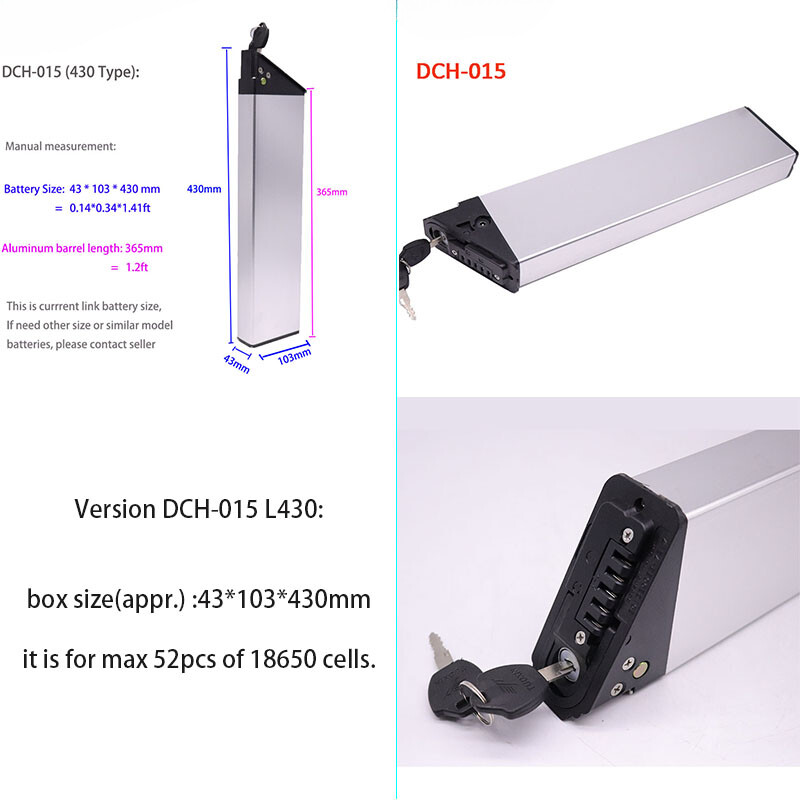 Folding eBike Battery Box DCH-006 DCH-009 DCH-014 DCH-015 Battery Empty Case New