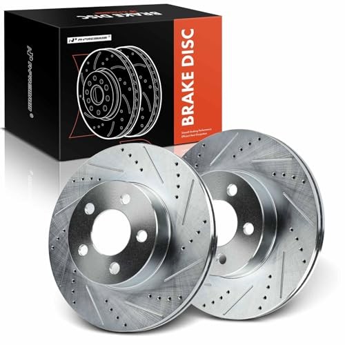 12.01 inch (305.05mm) Disc Brake Rotors Compatible Front Drilled and Slotted