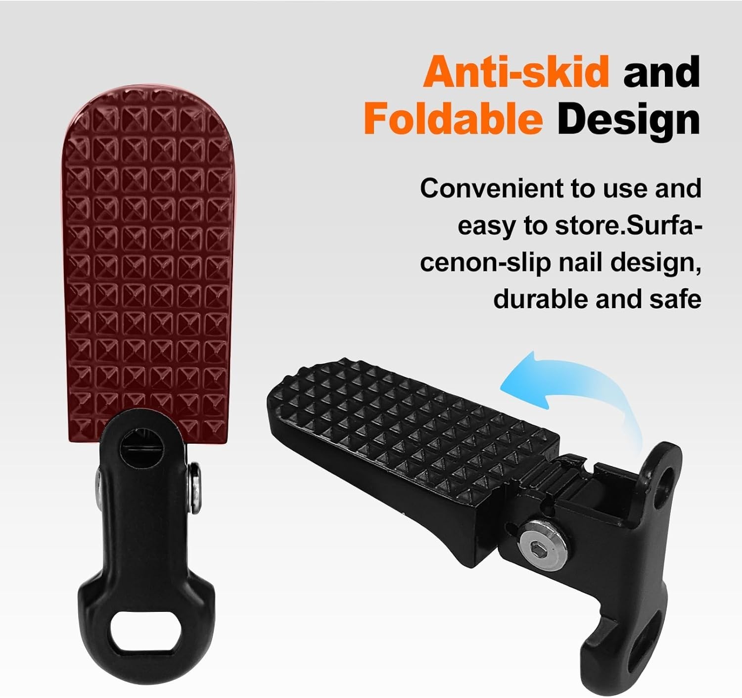 1 Pair Bike Rear Pedals,Mini Folding Bicycle Foot Pegs,Rear Seat Footrest Pedals