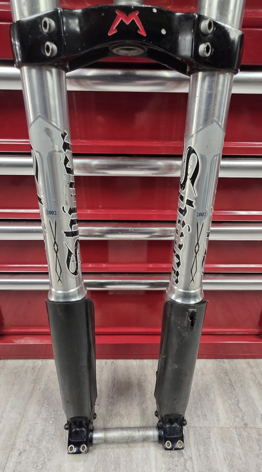 2002 Marzocchi Shiver DC Downhill DH Fork Vintage 26″ Wheel