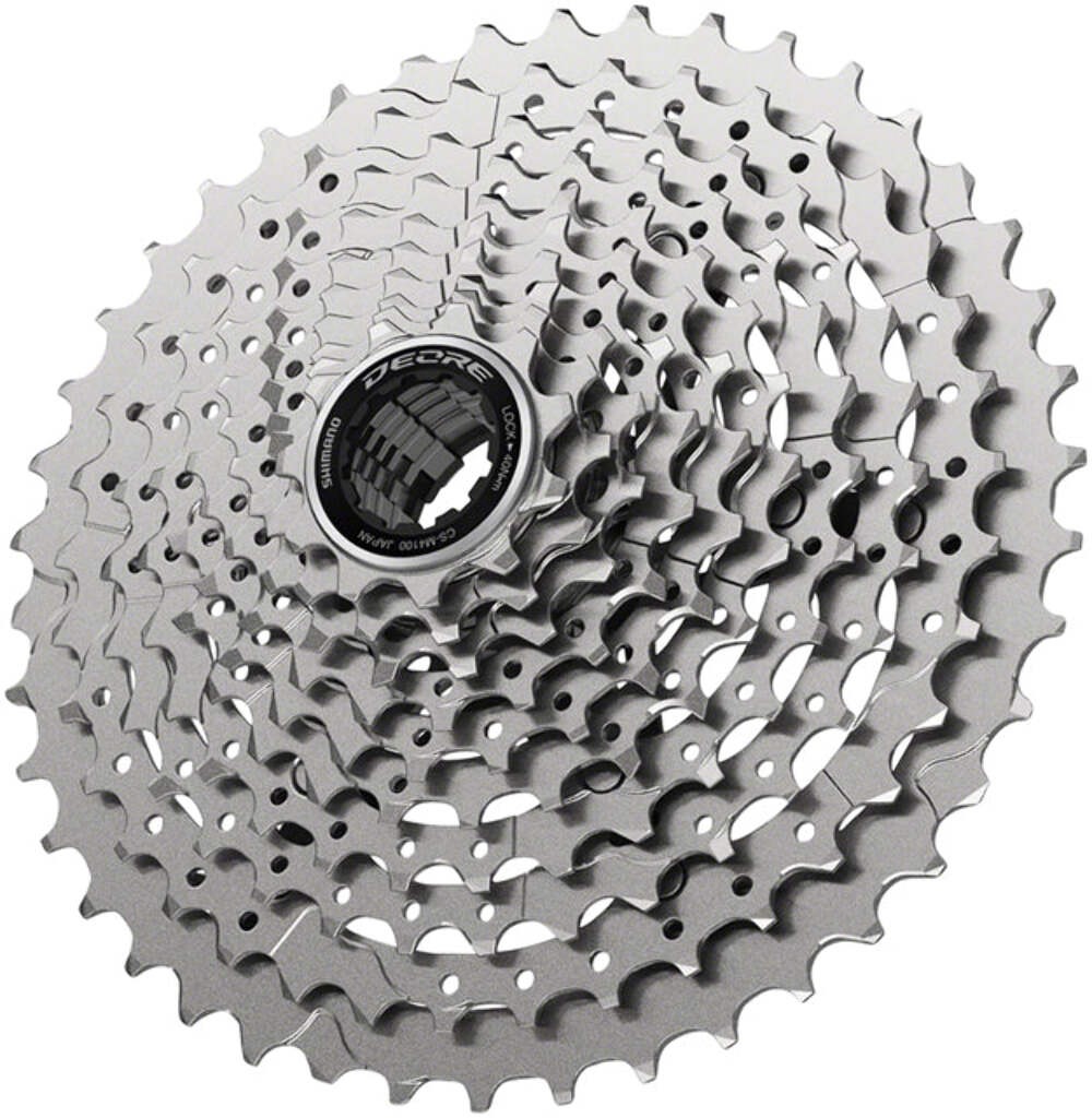 Shimano Deore CS-M4100-10 Cassette – 10-Speed, 11-42t, Silver