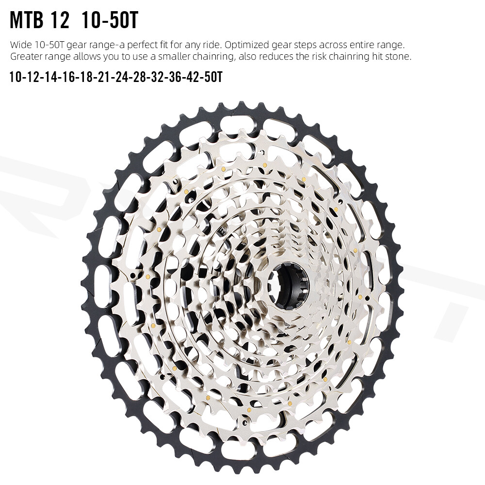 MTB 12s 10-50T 12 Speed Bicycle Cassette CNC Mountain Bike Freehub for SRAM XD
