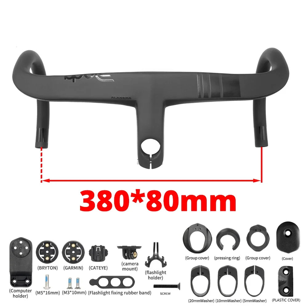 Road Bike Carbon Integrated Internal Cable Handlebar 28.6mm Steer with Spacers