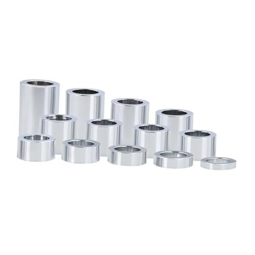 Wheel Axle Spacer Kit 13 Pcs, I.D.3/4″ – O.D.1 I.D. 3/4″ – O.D. 1-1/8″ -Chrome