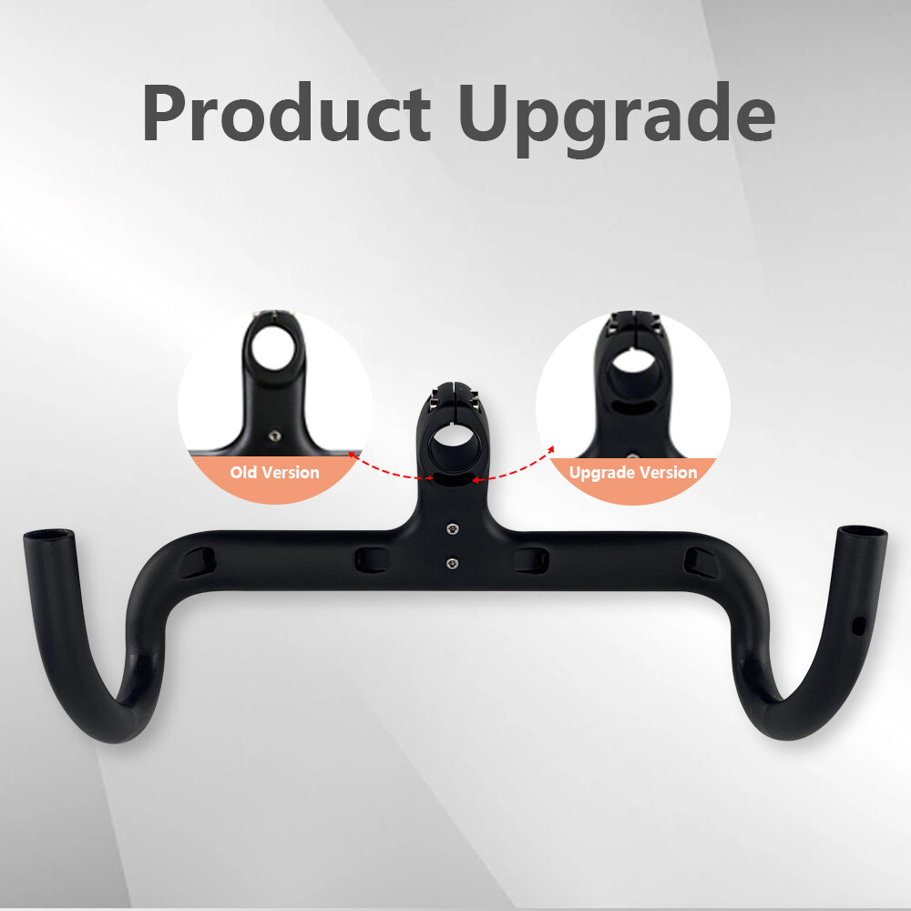 Road Bike Integrated Handlebars 28.6/31.8 Carbon Aero Bars Inner Routing Cycling