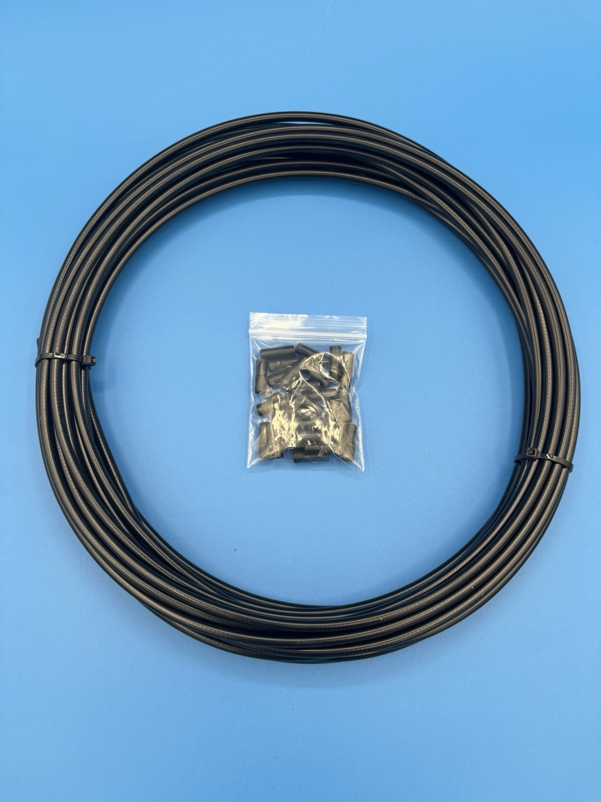 5 Count, YaeMarine 5mm X 50ft Bicycle/Bike Lined Brake Cable, Black Teflon