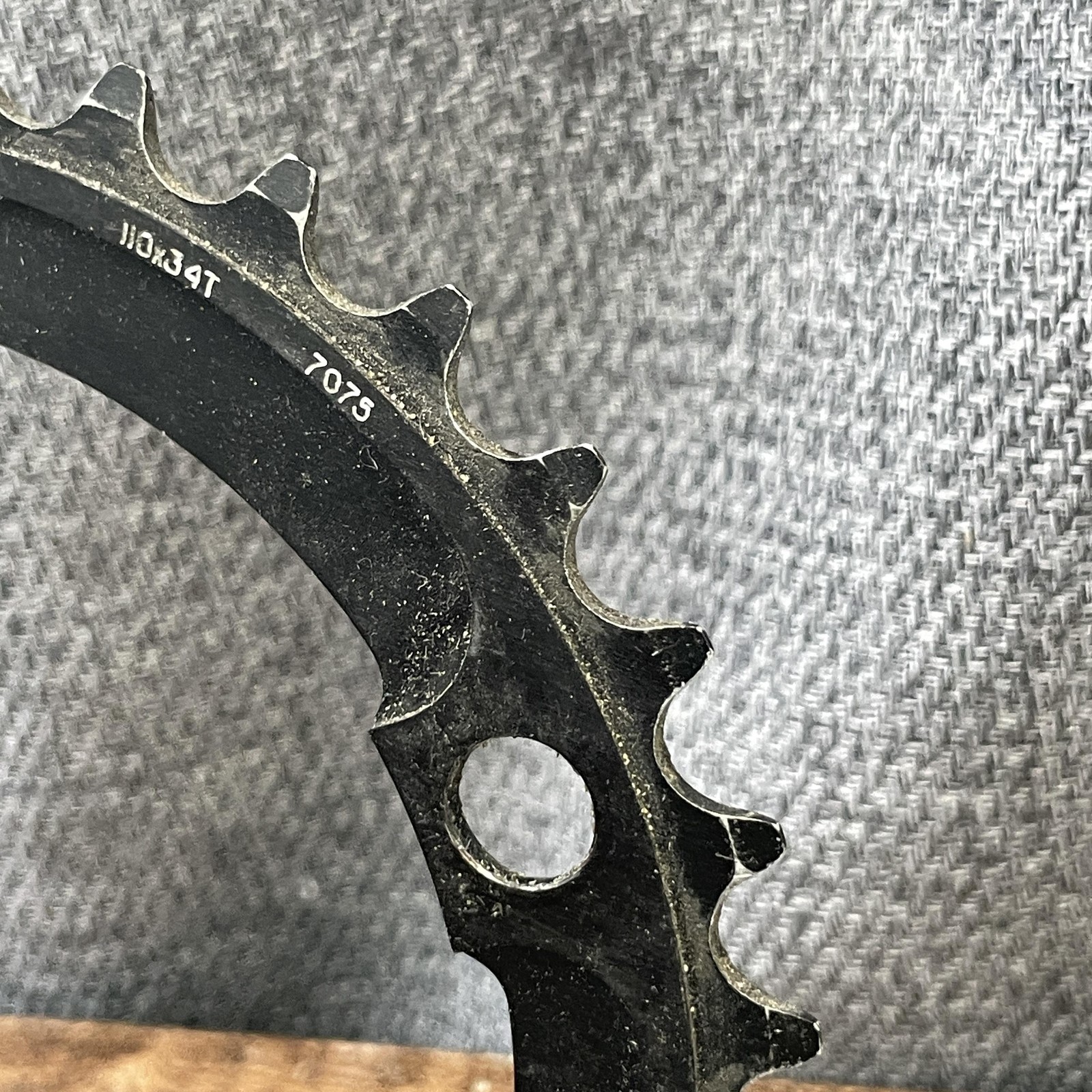 Vintage Engagement Ring 34T Chainring 110 BCD 5-Arm Black Aluminum Bike 34 Tooth