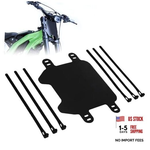 Front Number Plate for Electric Dirt Bike,Universal Plate 8.5″Lx 6.22″W Black