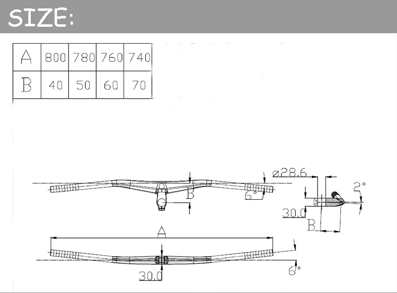Carbon MTB Bicycle Handlebar 2 Degree UD Matte Integrated Riser Flats Handlebar