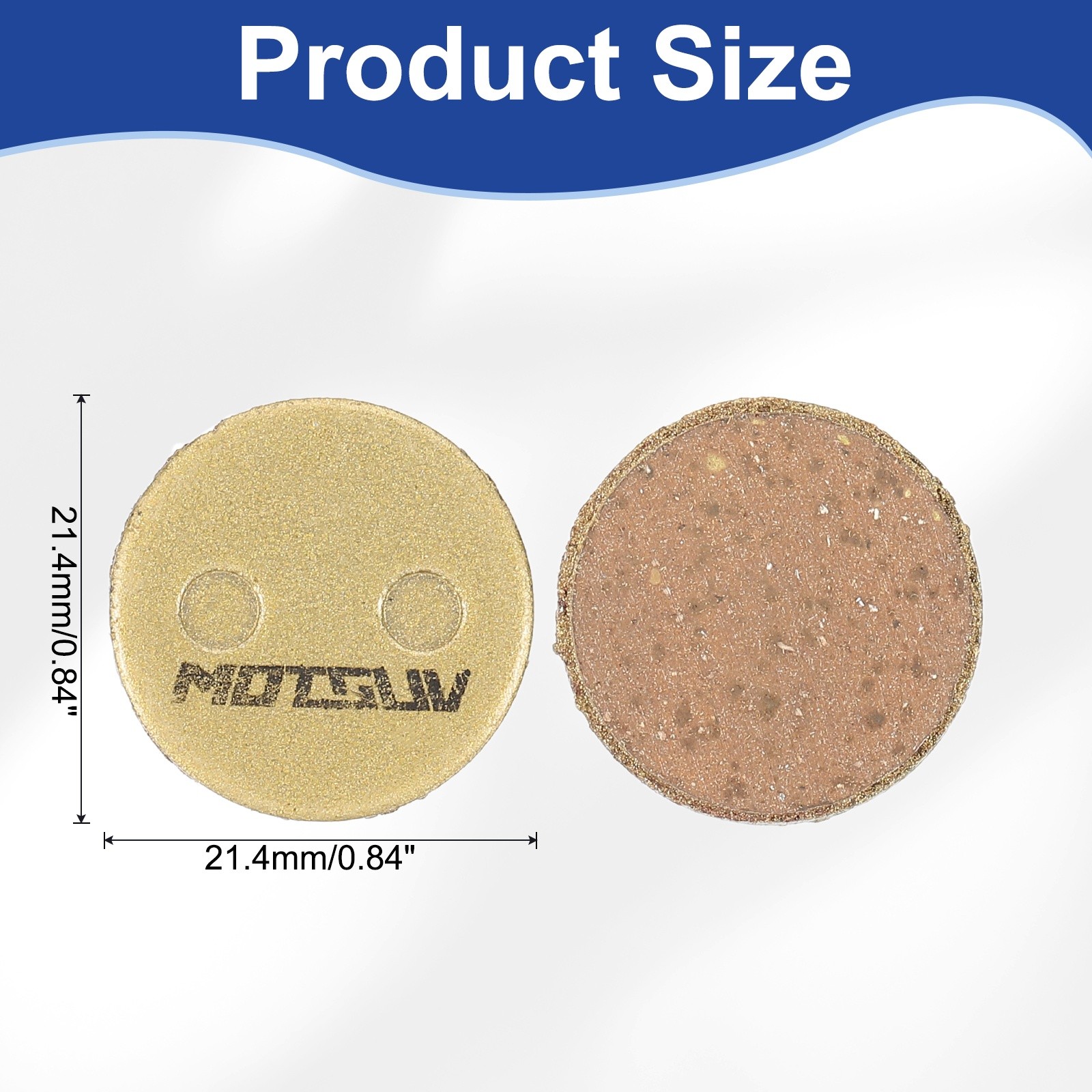 2set brake pads 2.1×2.1cm for bicycle, gold