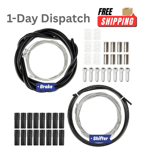 RAINFLOW 44PCS Bike Brake Cable Kit Universal Shifter Derailleur Cable Set