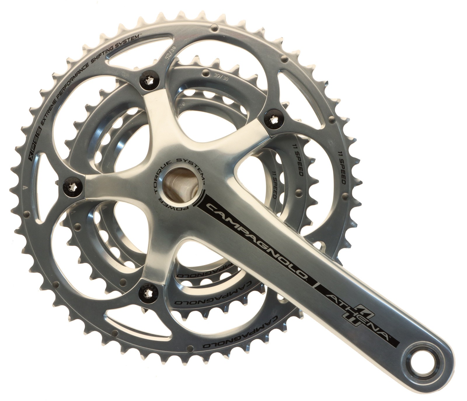 Campagnolo Athena Crankset 52/39/30T TRIPLE Silver 175mm 11s Power-Torque NEW