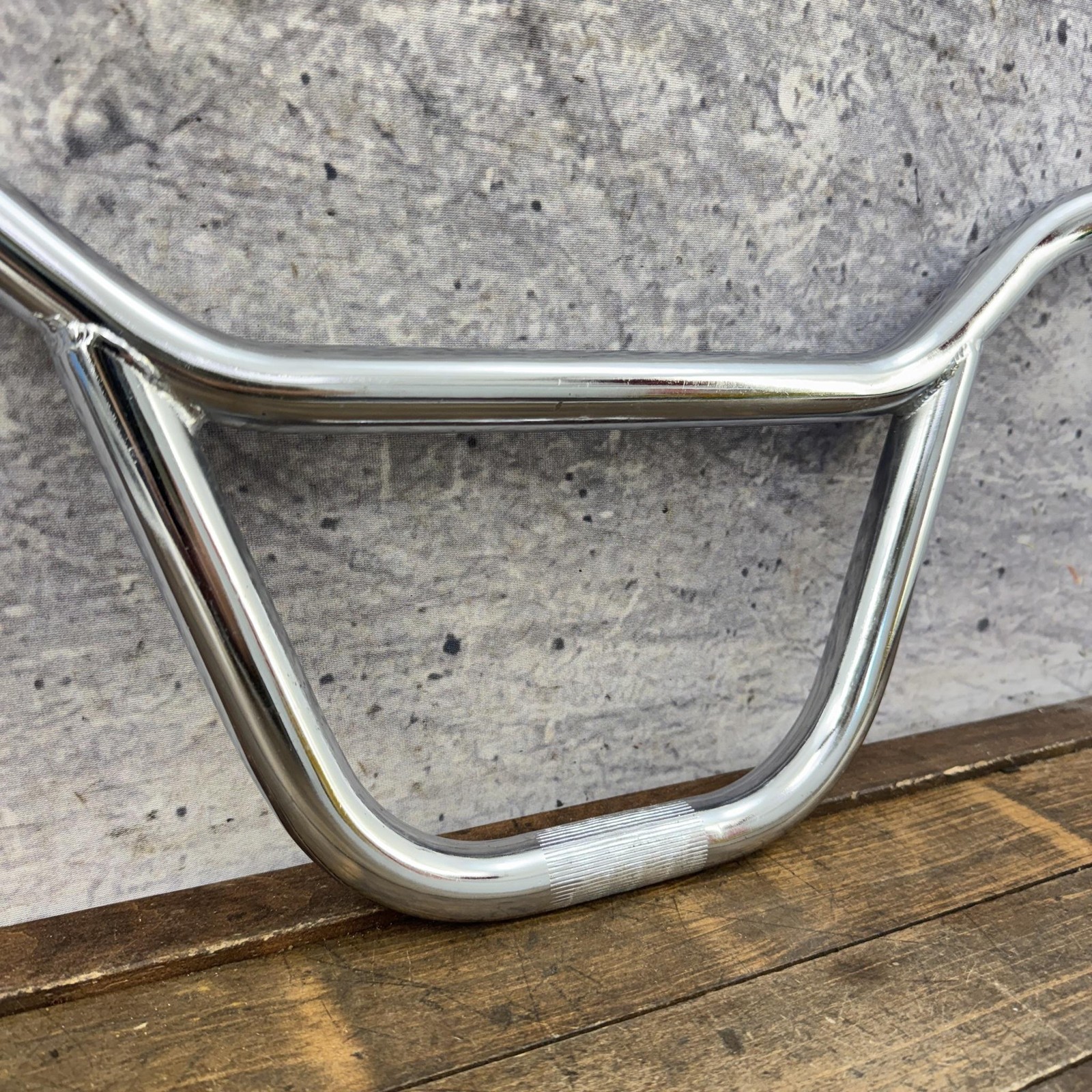 Old School BMX Handlebar NOS FReestyle Chrome Steel Bar 2pc Silver Bike Bar