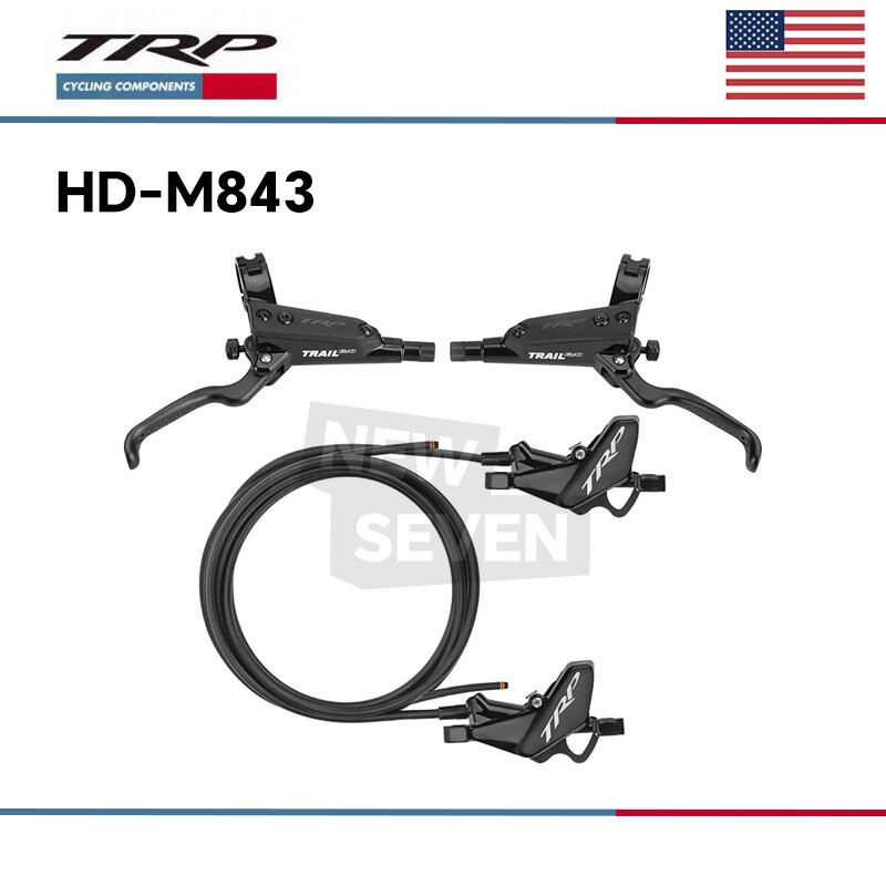 TRP TRAIL EVO HD-M843 4 Piston Hydraulic Disc Brake Set Front & Rear-Pair 203mm