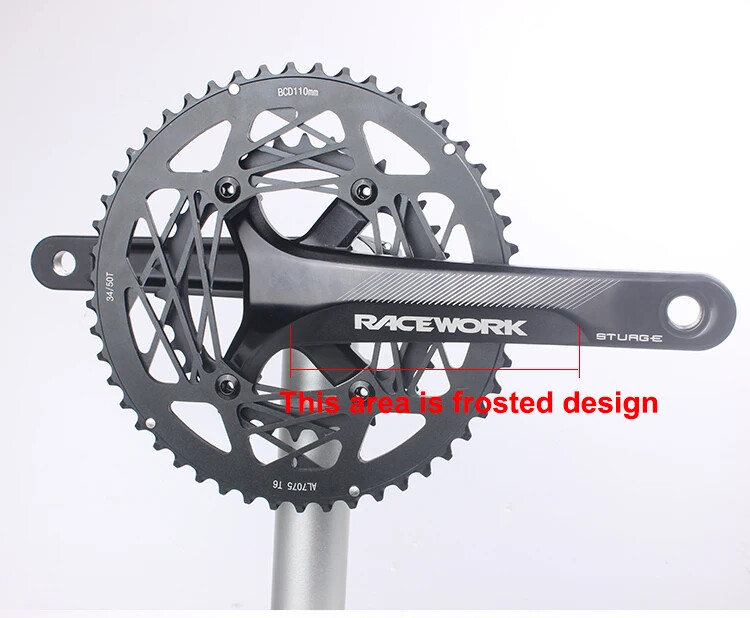 RACEWORK 170mm Road Bicycle Crankset for Pe 2 Crowns Connecting Rods Double