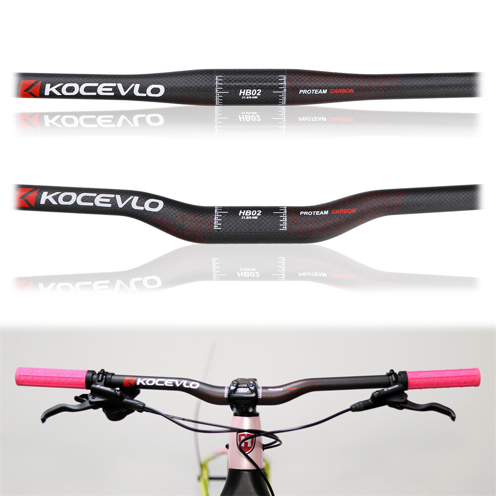 Carbon Fiber Mountain Bike Handlebar XC Bicycle Flat Bar Rise Bar 31.8*600-760mm