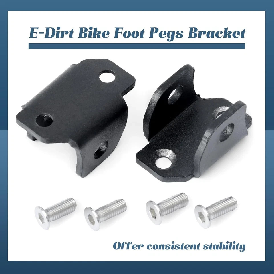 1 Pair E-Dirt Bike Foot Pegs Bracket Holder Compatible with Tuttio Soleil 01, Fo