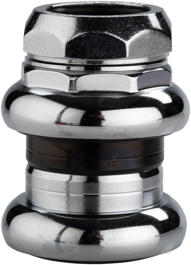 Tange-Seiki Levin CDS 1″ Threaded Headset: 27.0mm Crown Race Chrome