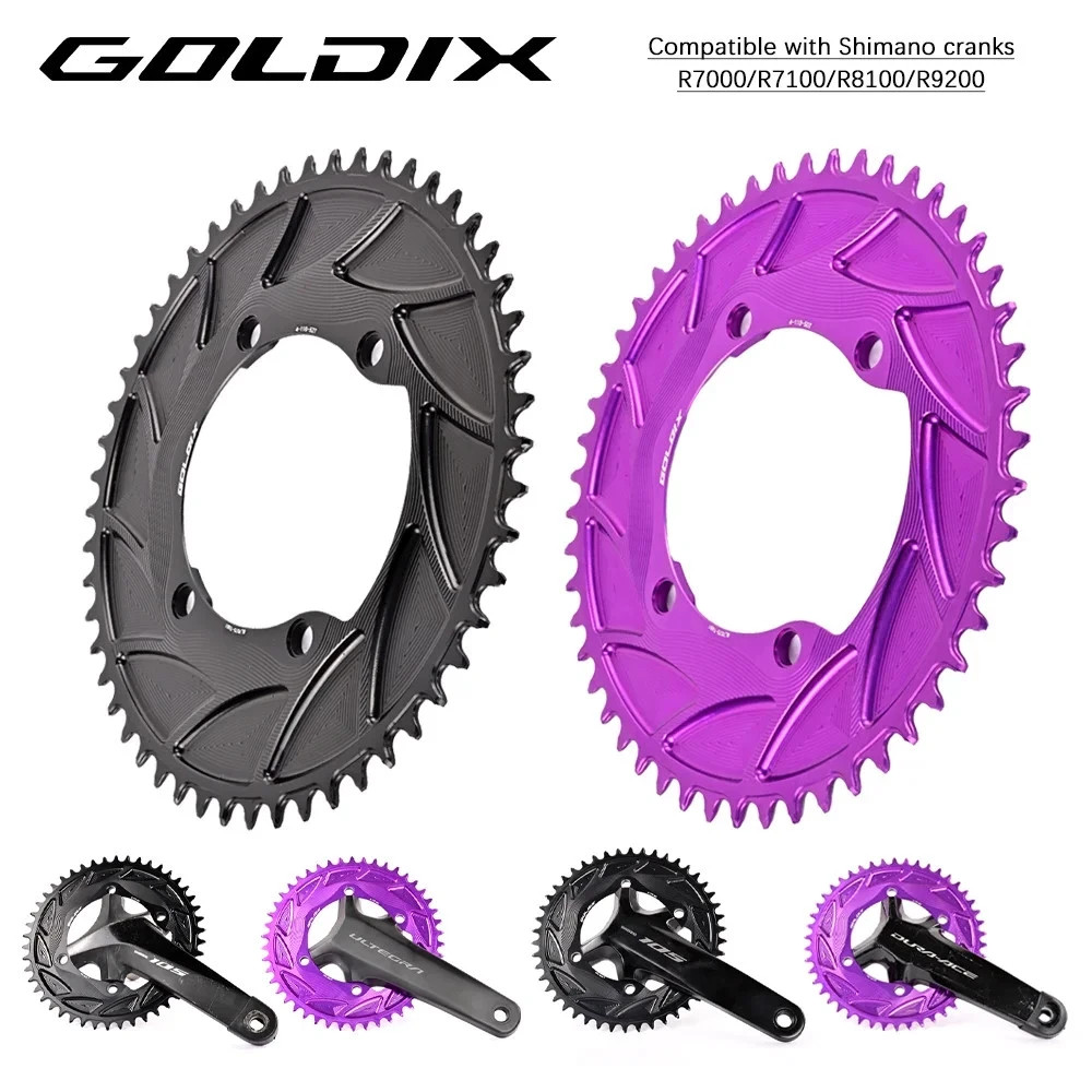 GOLDIX Road Bike Chainring 110BCD 46T-58T CNC Aluminum for Shimano R7000 R8000