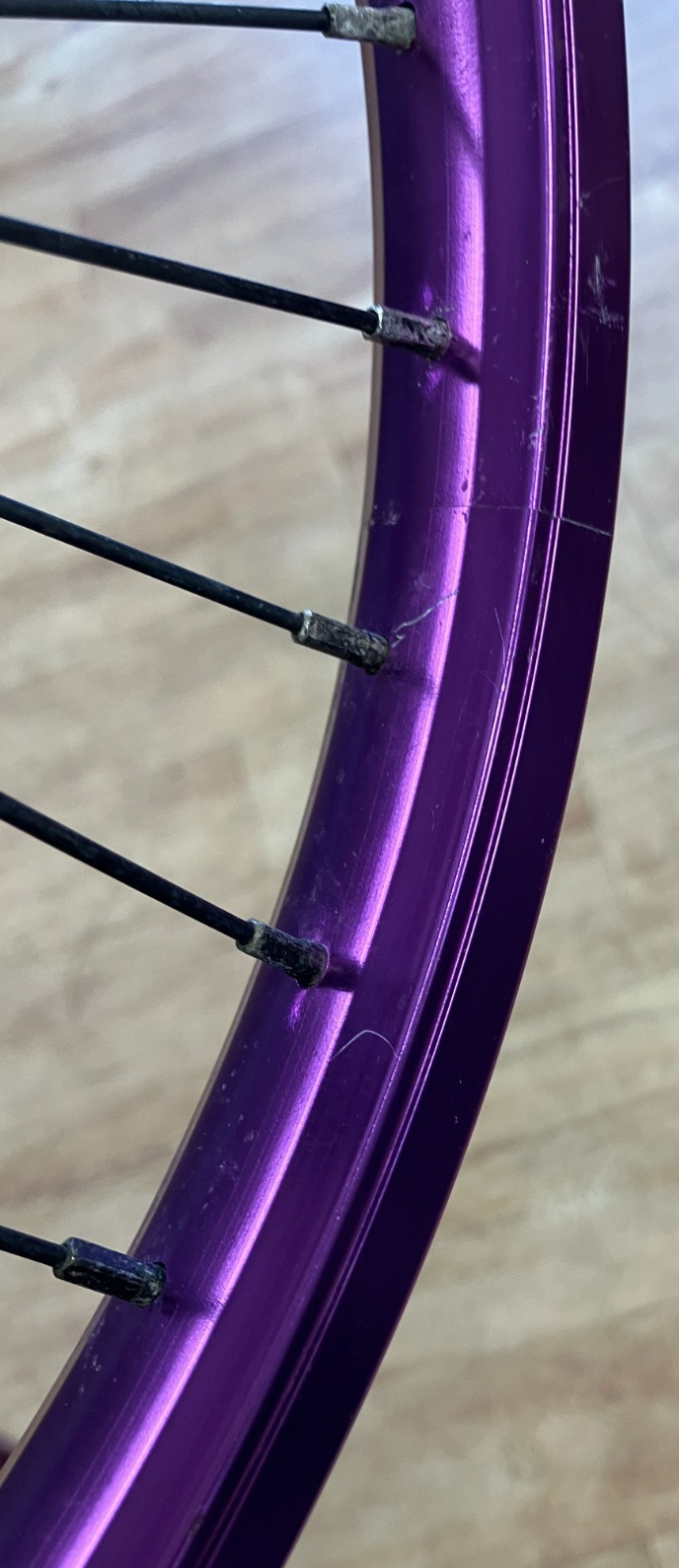 Nitrous 16″ Bike Rims – Front & Back Purple Eastern Bikes
